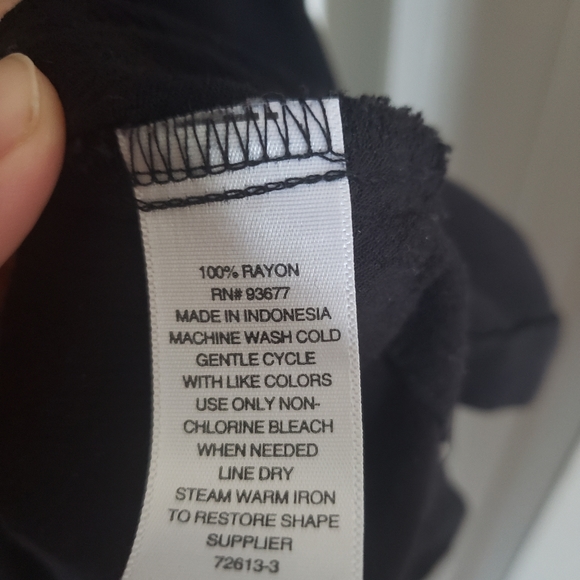 ANA black 2X short sleeve camp shirt - Picture 5 of 6